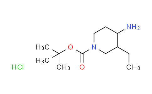 CAS No. 2095192-29-1, tert-butyl rac-(3R,4R)-4-amino-3-ethyl-1-piperidinecarboxylate hydrochloride