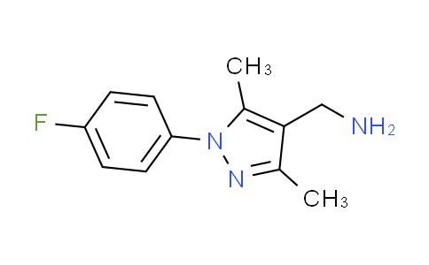 CAS No. 957428-73-8, 1-[1-(4-fluorophenyl)-3,5-dimethyl-1H-pyrazol-4-yl]methanamine