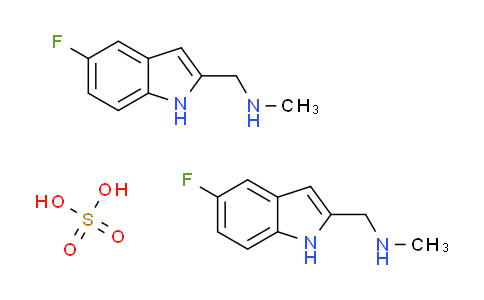 CAS No. 1559059-72-1, [(5-fluoro-1H-indol-2-yl)methyl]methylamine sulfate (2:1)