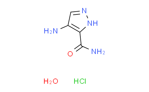 4-amino-1H-pyrazole-5-carboxamide hydrochloride hydrate