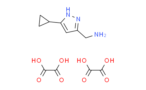 CAS No. 1609396-33-9, [(5-cyclopropyl-1H-pyrazol-3-yl)methyl]amine diethanedioate