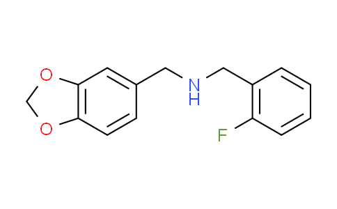CAS No. 355815-61-1, (1,3-benzodioxol-5-ylmethyl)(2-fluorobenzyl)amine