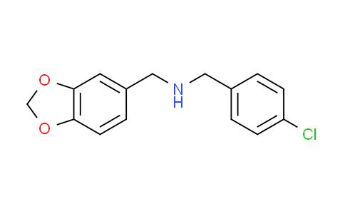CAS No. 423735-65-3, (1,3-benzodioxol-5-ylmethyl)(4-chlorobenzyl)amine