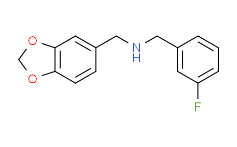 CAS No. 418789-26-1, (1,3-benzodioxol-5-ylmethyl)(3-fluorobenzyl)amine