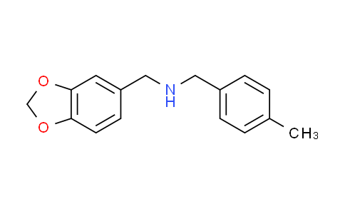 CAS No. 346704-23-2, (1,3-benzodioxol-5-ylmethyl)(4-methylbenzyl)amine