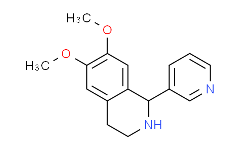CAS No. 3161-08-8, 6,7-dimethoxy-1-pyridin-3-yl-1,2,3,4-tetrahydroisoquinoline
