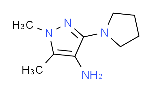 CAS No. 1227465-80-6, 1,5-dimethyl-3-(1-pyrrolidinyl)-1H-pyrazol-4-amine