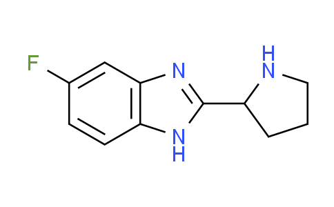 CAS No. 885277-90-7, 5-fluoro-2-pyrrolidin-2-yl-1H-benzimidazole