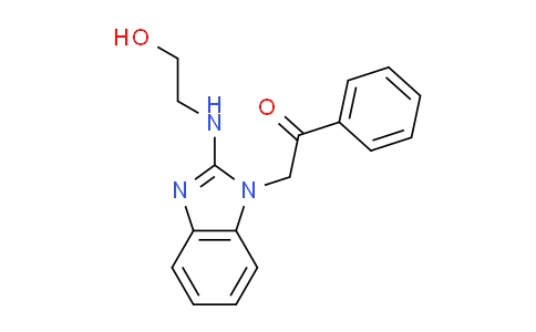 CAS No. 154055-44-4, 2-{2-[(2-hydroxyethyl)amino]-1H-benzimidazol-1-yl}-1-phenylethanone