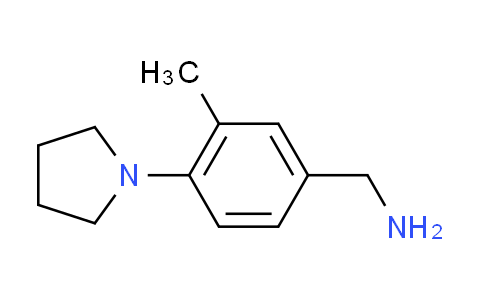CAS No. 1184165-51-2, 1-[3-methyl-4-(1-pyrrolidinyl)phenyl]methanamine