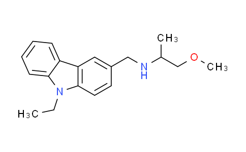CAS No. 418779-31-4, N-[(9-ethyl-9H-carbazol-3-yl)methyl]-1-methoxypropan-2-amine