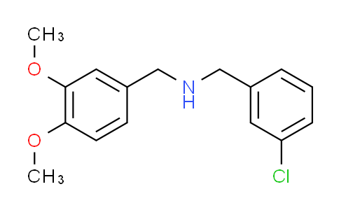 CAS No. 423736-96-3, (3-chlorobenzyl)(3,4-dimethoxybenzyl)amine