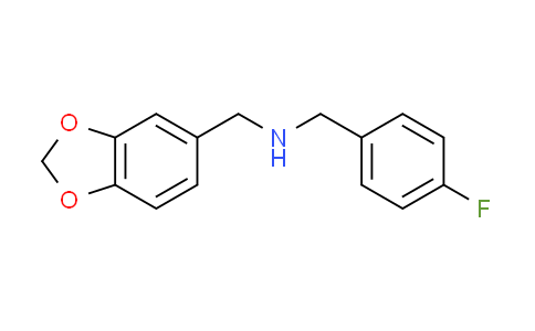 CAS No. 346725-54-0, (1,3-benzodioxol-5-ylmethyl)(4-fluorobenzyl)amine