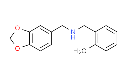 CAS No. 418779-97-2, (1,3-benzodioxol-5-ylmethyl)(2-methylbenzyl)amine