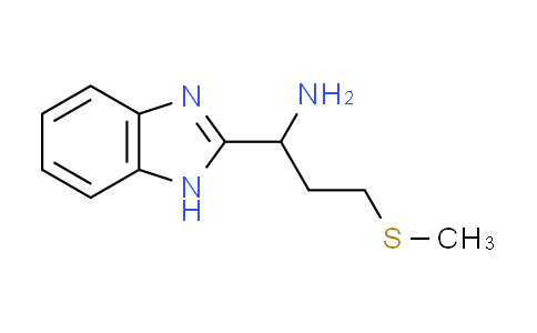 CAS No. 327072-88-8, 1-(1H-benzimidazol-2-yl)-3-(methylthio)propan-1-amine