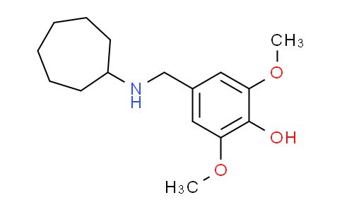 CAS No. 423732-46-1, 4-[(cycloheptylamino)methyl]-2,6-dimethoxyphenol