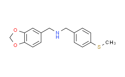 CAS No. 355816-47-6, (1,3-benzodioxol-5-ylmethyl)[4-(methylthio)benzyl]amine