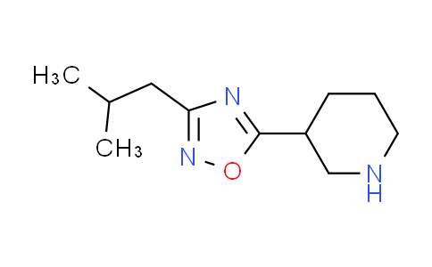 CAS No. 915921-88-9, 3-(3-isobutyl-1,2,4-oxadiazol-5-yl)piperidine