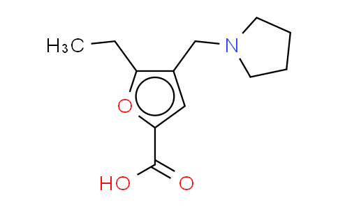 CAS No. 844882-33-3, 5-ethyl-4-(1-pyrrolidinylmethyl)-2-furoic acid