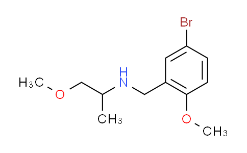 CAS No. 355383-43-6, (5-bromo-2-methoxybenzyl)(2-methoxy-1-methylethyl)amine