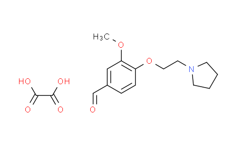 CAS No. 99556-74-8, 3-methoxy-4-[2-(1-pyrrolidinyl)ethoxy]benzaldehyde oxalate
