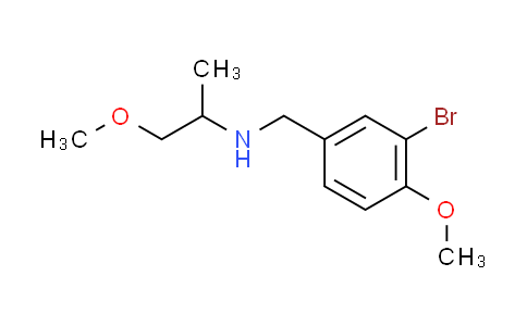 CAS No. 352436-21-6, (3-bromo-4-methoxybenzyl)(2-methoxy-1-methylethyl)amine