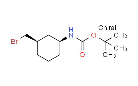 CAS No. 1657033-38-9, tert-butyl [cis-3-(bromomethyl)cyclohexyl]carbamate