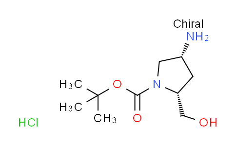 CAS No. 1279038-50-4, tert-butyl (2R,4R)-4-amino-2-(hydroxymethyl)-1-pyrrolidinecarboxylate hydrochloride