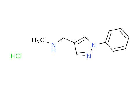 CAS No. 1255718-31-0, N-methyl-1-(1-phenyl-1H-pyrazol-4-yl)methanamine hydrochloride