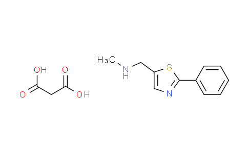 CAS No. 1269226-60-9, N-methyl-1-(2-phenyl-1,3-thiazol-5-yl)methanamine - malonic acid (1:1)
