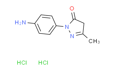 CAS No. 107430-44-4, 2-(4-aminophenyl)-5-methyl-2,4-dihydro-3H-pyrazol-3-one dihydrochloride