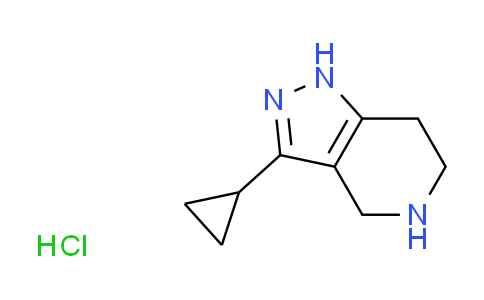 CAS No. 1657033-41-4, 3-cyclopropyl-4,5,6,7-tetrahydro-1H-pyrazolo[4,3-c]pyridine hydrochloride