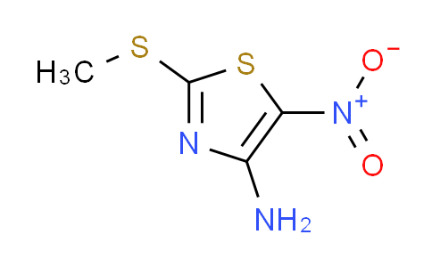 CAS No. 127346-42-3, 2-(methylthio)-5-nitro-1,3-thiazol-4-amine