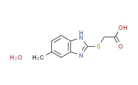 CAS No. 1269384-68-0, [(5-methyl-1H-benzimidazol-2-yl)thio]acetic acid hydrate