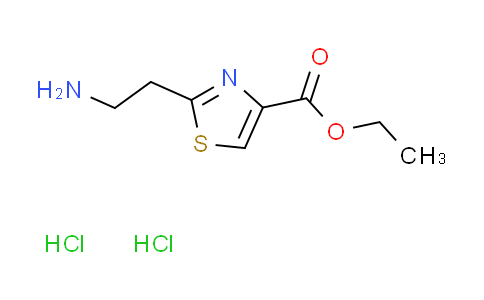 CAS No. 1301739-46-7, ethyl 2-(2-aminoethyl)-1,3-thiazole-4-carboxylate dihydrochloride