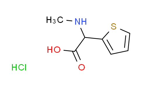CAS No. 1255716-98-3, (methylamino)(2-thienyl)acetic acid hydrochloride
