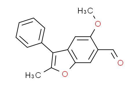 CAS No. 374912-51-3, 5-methoxy-2-methyl-3-phenyl-1-benzofuran-6-carbaldehyde