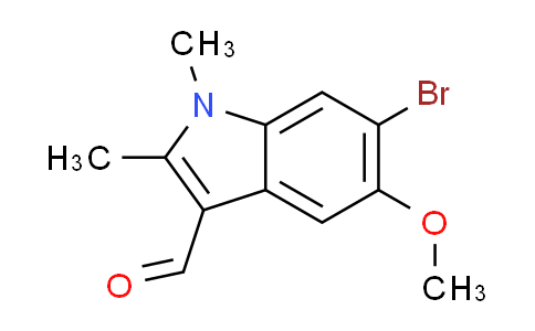 CAS No. 111083-32-0, 6-bromo-5-methoxy-1,2-dimethyl-1H-indole-3-carbaldehyde