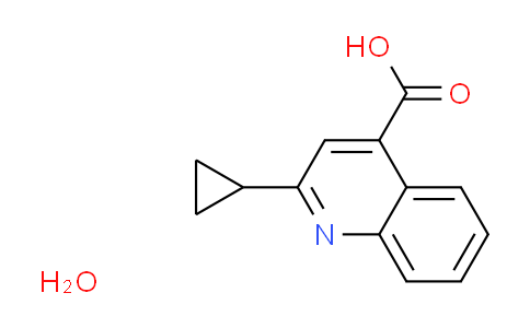 CAS No. 1982213-91-1, 2-cyclopropyl-4-quinolinecarboxylic acid hydrate