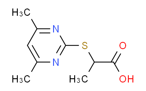 CAS No. 433242-31-0, 2-[(4,6-dimethylpyrimidin-2-yl)thio]propanoic acid