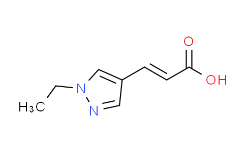 CAS No. 304903-09-1, 3-(1-ethyl-1H-pyrazol-4-yl)acrylic acid