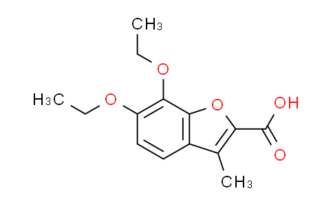 CAS No. 40713-26-6, 6,7-diethoxy-3-methyl-1-benzofuran-2-carboxylic acid