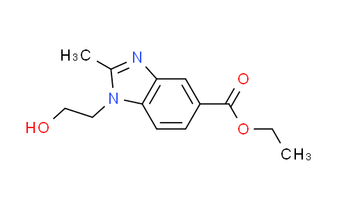 CAS No. 299927-12-1, ethyl 1-(2-hydroxyethyl)-2-methyl-1H-benzimidazole-5-carboxylate
