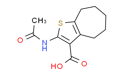 CAS No. 63826-34-6, 2-(acetylamino)-5,6,7,8-tetrahydro-4H-cyclohepta[b]thiophene-3-carboxylic acid