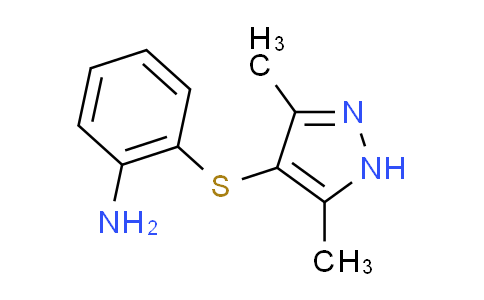 CAS No. 150536-99-5, 2-[(3,5-dimethyl-1H-pyrazol-4-yl)thio]aniline