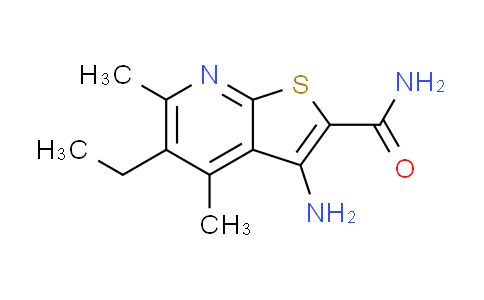 CAS No. 312915-90-5, 3-amino-5-ethyl-4,6-dimethylthieno[2,3-b]pyridine-2-carboxamide