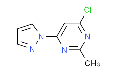 CAS No. 957035-38-0, 4-chloro-2-methyl-6-(1H-pyrazol-1-yl)pyrimidine