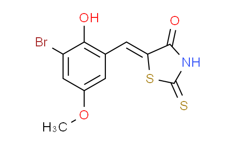CAS No. 331711-38-7, (5Z)-5-(3-bromo-2-hydroxy-5-methoxybenzylidene)-2-thioxo-1,3-thiazolidin-4-one