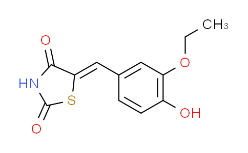 CAS No. 1055980-74-9, (5Z)-5-(3-ethoxy-4-hydroxybenzylidene)-1,3-thiazolidine-2,4-dione