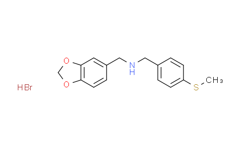 CAS No. 1609403-29-3, (1,3-benzodioxol-5-ylmethyl)[4-(methylthio)benzyl]amine hydrobromide